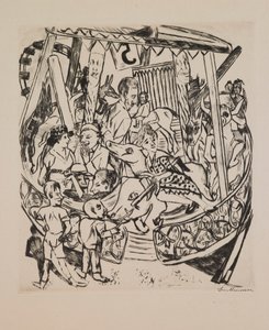 Merry-Go-Round, placa 7 do portfólio "Feira Anual". de Max Beckmann