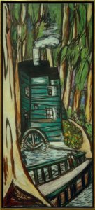 Fábrica na Floresta de Eucalipto (Mills College) de Max Beckmann