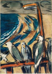 Gaivotas na tempestade de Max Beckmann