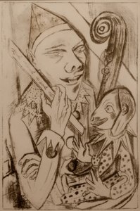 Pierrot com máscara de Max Beckmann