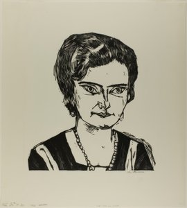 Retrato da Sra. H.M. (Naila), placa dois de Die Kunst der Gegenwart de Max Beckmann