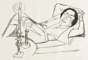 Mulher Reclinada (Retrato de Johanna Loeb) de Max Beckmann