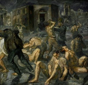 Cena da destruição de Messina de Max Beckmann