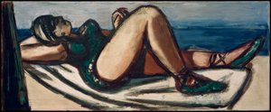 Dormir na praia de Max Beckmann