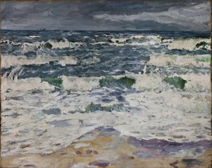Paisagem marítima, c.1907 (óleo sobre tela) de Max Beckmann