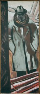 Auto-retrato no hotel de Max Beckmann