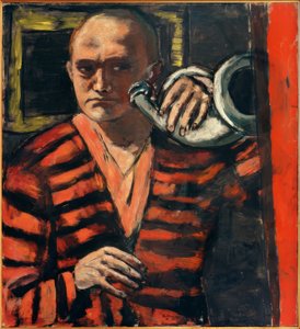 Auto-retrato com chifre de Max Beckmann