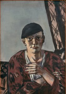 Auto-retrato com tampa preta de Max Beckmann