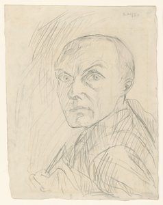 Autorretrato de semiperfil para a esquerda de Max Beckmann