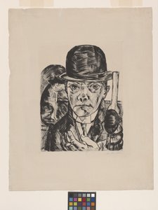 Auto-retrato em chapéu de coco de Max Beckmann