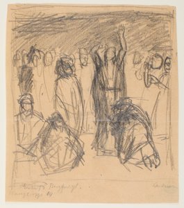 Esboço para o Sermão da Montanha de Max Beckmann