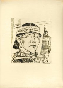 Snake Lade, placa dez de Jahrmarkt de Max Beckmann
