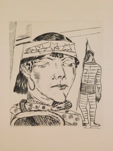 Snake Lady, prato 10 do portfólio "Feira Anual". de Max Beckmann