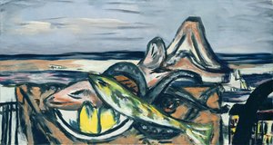 Natureza morta com peixe de Max Beckmann