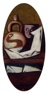Natureza morta com figura mexicana de Max Beckmann