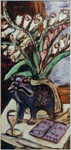 Natureza Morta com Luva Foxglove de Max Beckmann