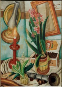 Natureza Morta com Vela Ardente de Max Beckmann