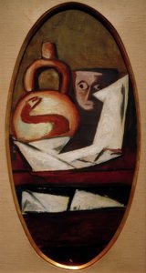 Natureza Morta com Figura Mexicana de Max Beckmann