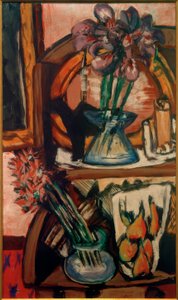 Natureza Morta com Dois Vasos de Flores de Max Beckmann
