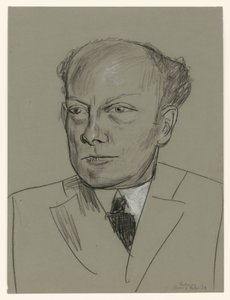 Estudo para o retrato de Gottlieb Friedrich Reber (cabeça) de Max Beckmann