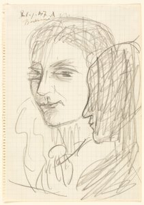 Estudo de Duas Cabeças de Max Beckmann