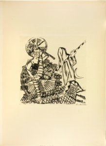 Os Tight Rope Walkers, placa oito de Jahrmarkt de Max Beckmann