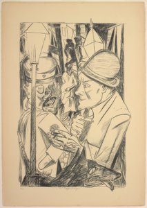O caminho para casa, placa dois de Die Hölle de Max Beckmann