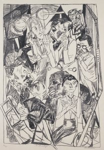 Os ideólogos, de Max Beckmann (1884-1950), gravura. Alemanha, século XX. de Max Beckmann
