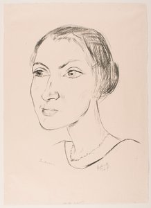 Mulher com colar (Sra. Parcus) de Max Beckmann