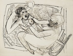 Mulheres a lutar; Mulheres a lutar de Max Beckmann