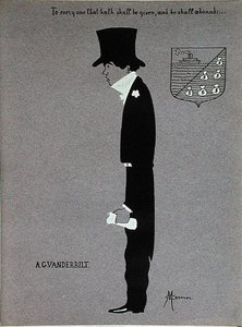 Caricatura de Alfred Gwynne Vanderbilt (1877-1915), de 