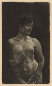 Um Nu em Pé, 1891. de Max Klinger