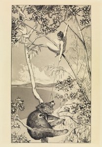 Urso e elfo (Intermezzi, opus IV, folha 1) de Max Klinger