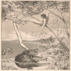 Urso e duende. de Max Klinger