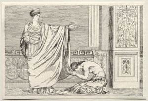 Cupido e Psique: Psyche e Juno, 1880. de Max Klinger