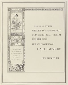 Dedicação, 1883. de Max Klinger