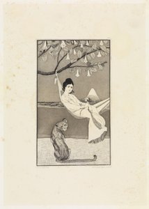 Dolce far niente (Sesta II) (Esboços gravados, opus I, folha 8) de Max Klinger