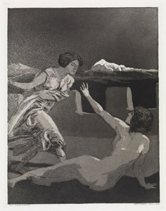 Ameaça (Tenda, opus XIV, parte 2, n.º 31) de Max Klinger