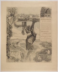 Carta de cidadania honorária para o presidente da Câmara, Dr. Otto Georgi de Max Klinger