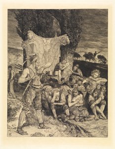 Miséria (Sobre a morte, segunda parte, opus XI, folha 7) de Max Klinger