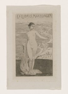 Ex-libris de Max Klinger Lo sono io (título no objeto) de Max Klinger