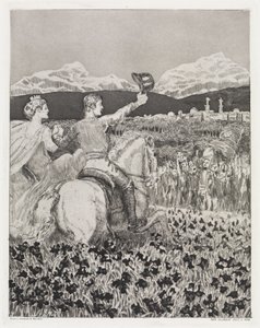 Na própria terra (Tenda, opus XIV, parte 2, n.º 43) de Max Klinger