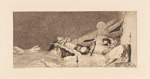 Opus VI, da Paráfrase sobre a descoberta de uma luva, 1881. de Max Klinger