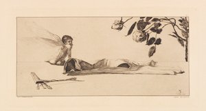 Opus VI, da Paráfrase sobre a descoberta de uma luva, 1881. de Max Klinger