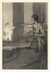 Filósofo (Sobre a Morte, Segunda Parte, Opus XI, folha 4) de Max Klinger