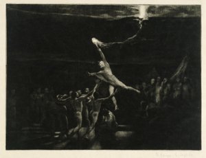 Roubo da luz (folha 22 de: Opus XII, Fantasia Brahms) de Max Klinger
