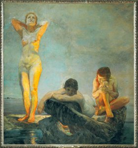 A Hora Azul (óleo sobre tela) de Max Klinger