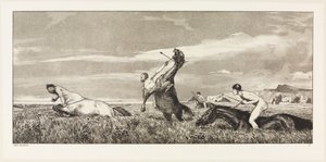 Centauro perseguido (Intermezzi, opus IV, folha 3) de Max Klinger