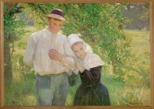 Spaziergang im Garten - Um passeio no jardim ... (pintura sobre tela) de Max Kurzweil