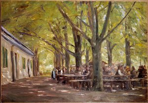 Uma cervejaria rural em Branneburg em Baviere em 1893 Pintura de Max Liebermann (1847-1935) 1893 Sol. 0,7x1 m Paris, Musee d